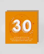 Load image into Gallery viewer, 30th - Greetings Card