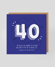 Load image into Gallery viewer, 40th - Greetings Card