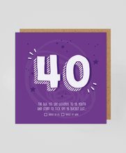 Load image into Gallery viewer, 40th - Greetings Card