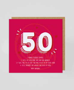 50th - Greetings Card
