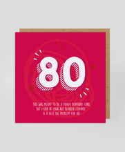 Load image into Gallery viewer, 80th - Greetings Card
