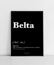 Load image into Gallery viewer, Belta - Geordie Dictionary Print