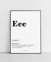 Load image into Gallery viewer, Eee - Geordie Dictionary Print