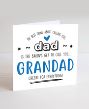 Load image into Gallery viewer, Dad Grandad - Greetings Card