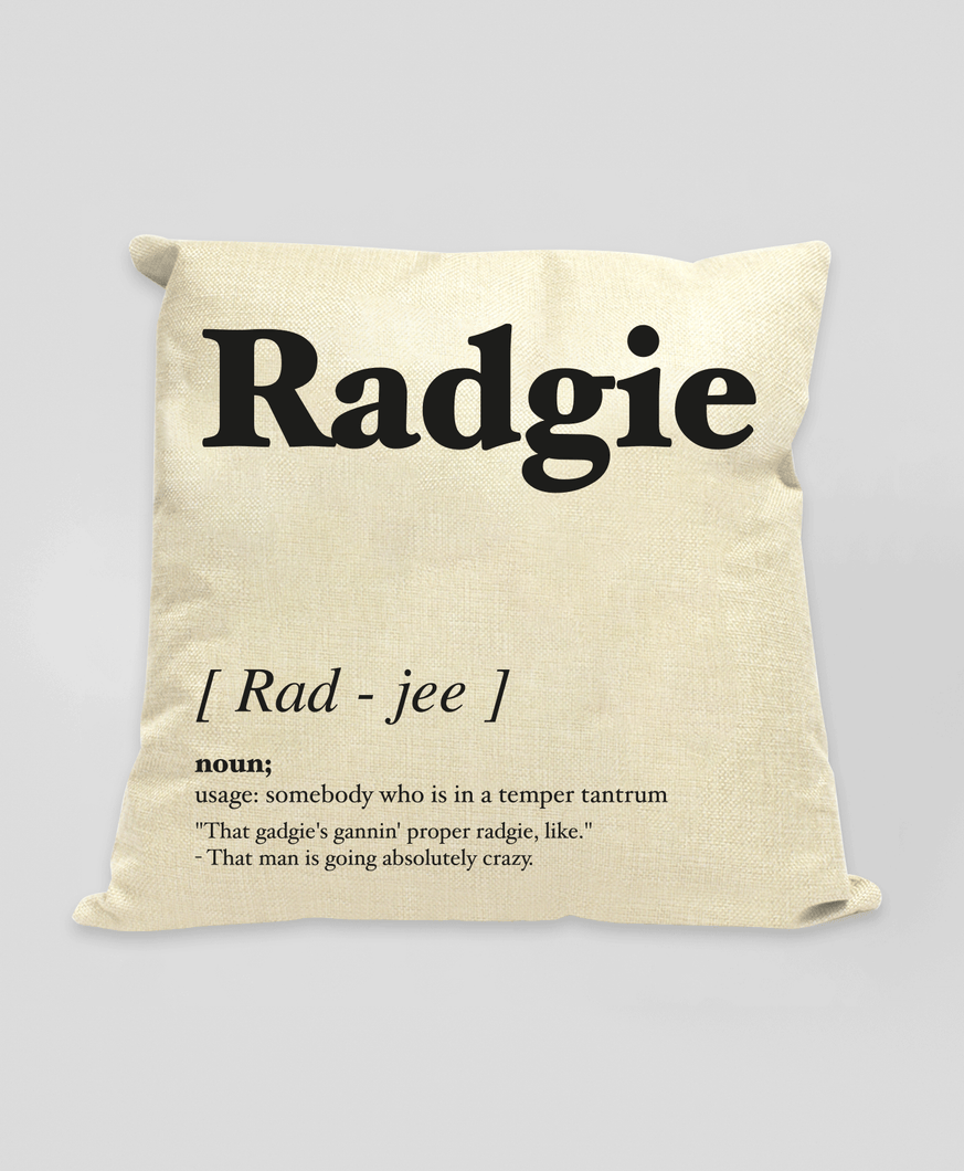 Radgie - Geordie Dialect Cushion