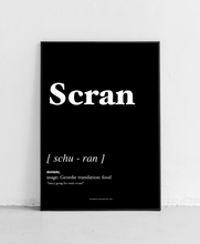 Load image into Gallery viewer, Scran - Geordie Dictionary Print