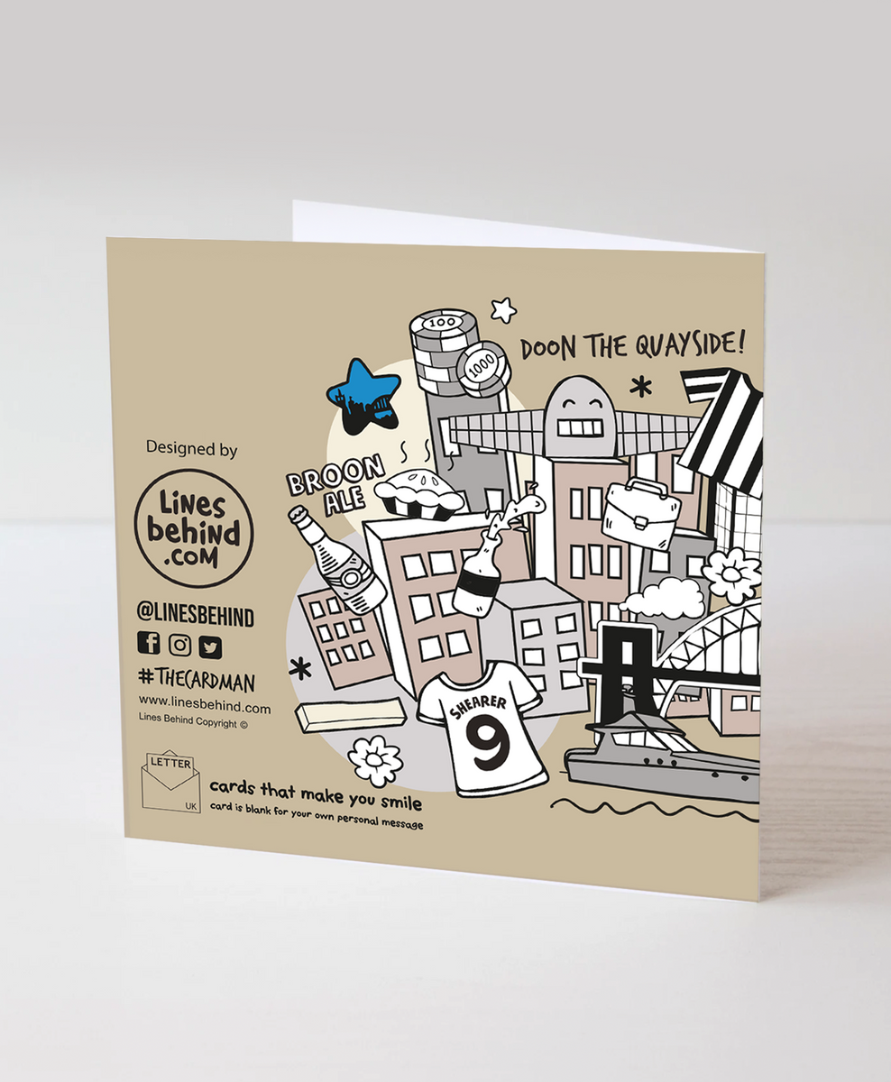Newcastle Greetings Card LinesBehind