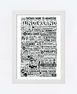 40 Things Home To Sunderland - Poster Print