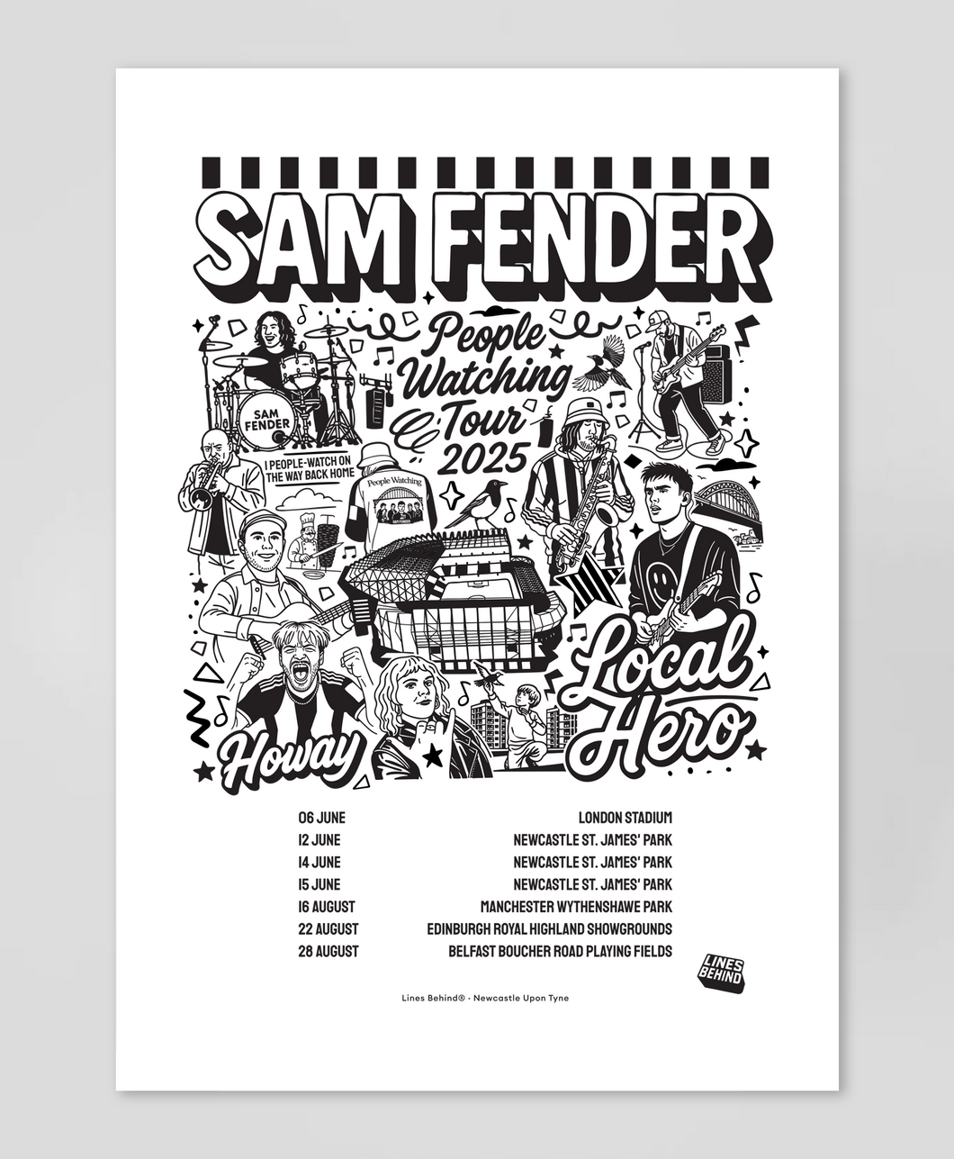 Sam Fender (People Watching Tour 2025) - Print