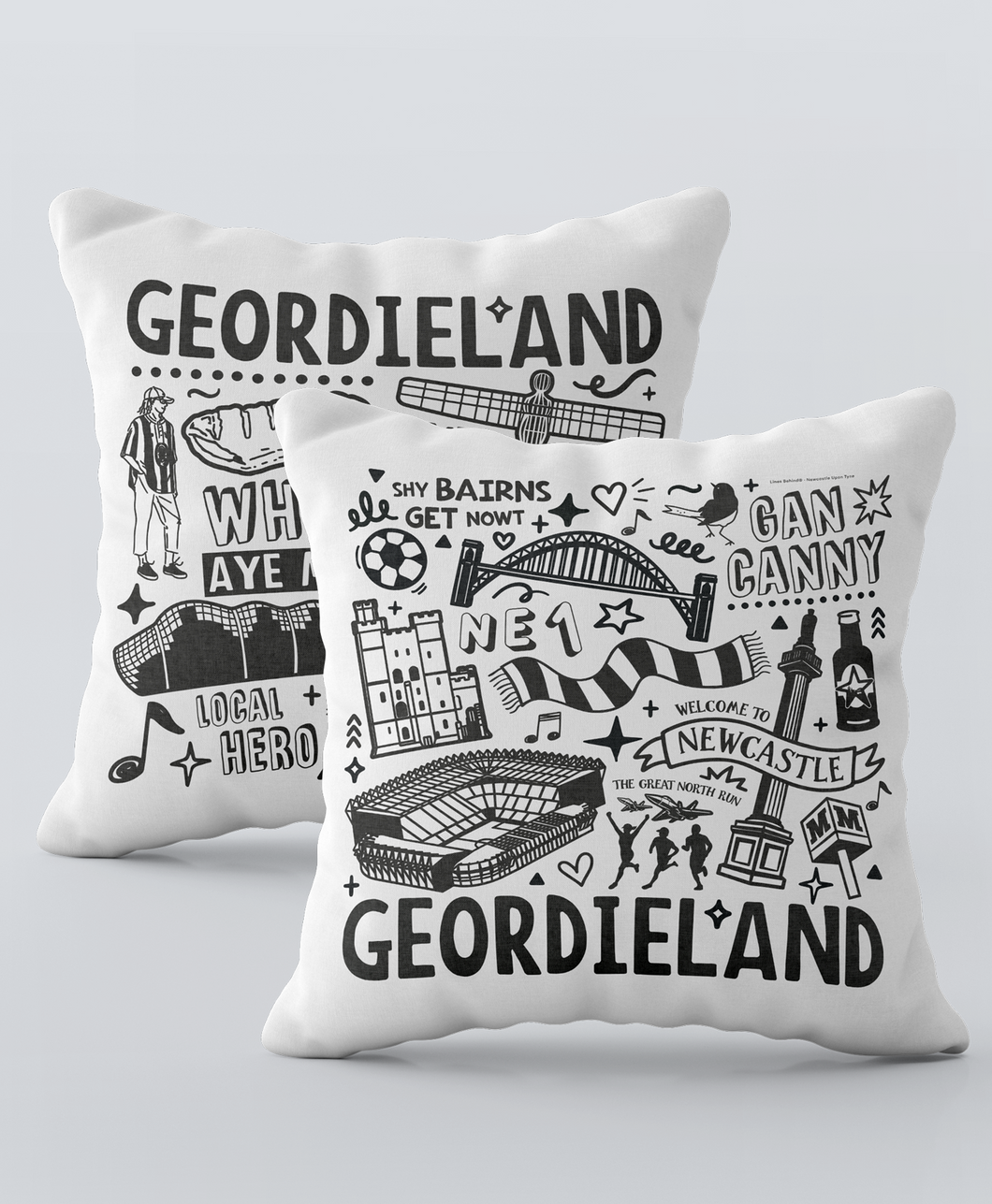 Set of 2 Geordieland - Cushions