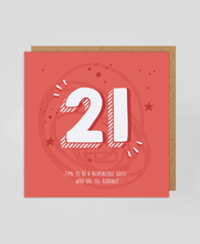 Load image into Gallery viewer, 21st - Greetings Card
