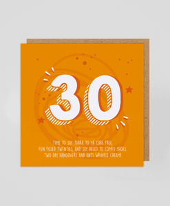 30th - Greetings Card