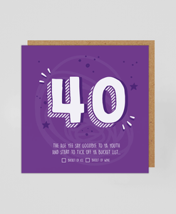 40th - Greetings Card
