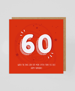 60th - Greetings Card