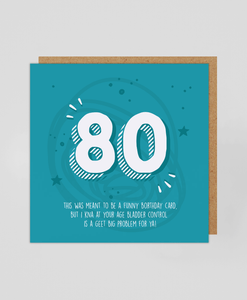 80th - Greetings Card