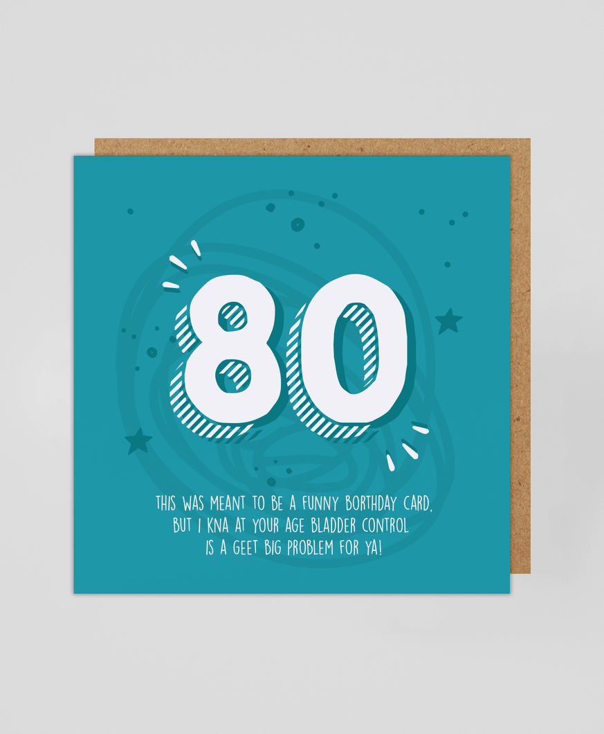 80th - Greetings Card