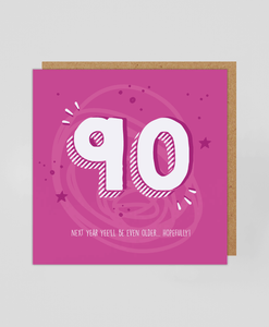 90th - Greetings Card