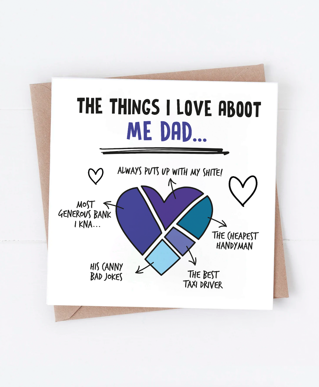 Aboot Me Dad - Greetings Card