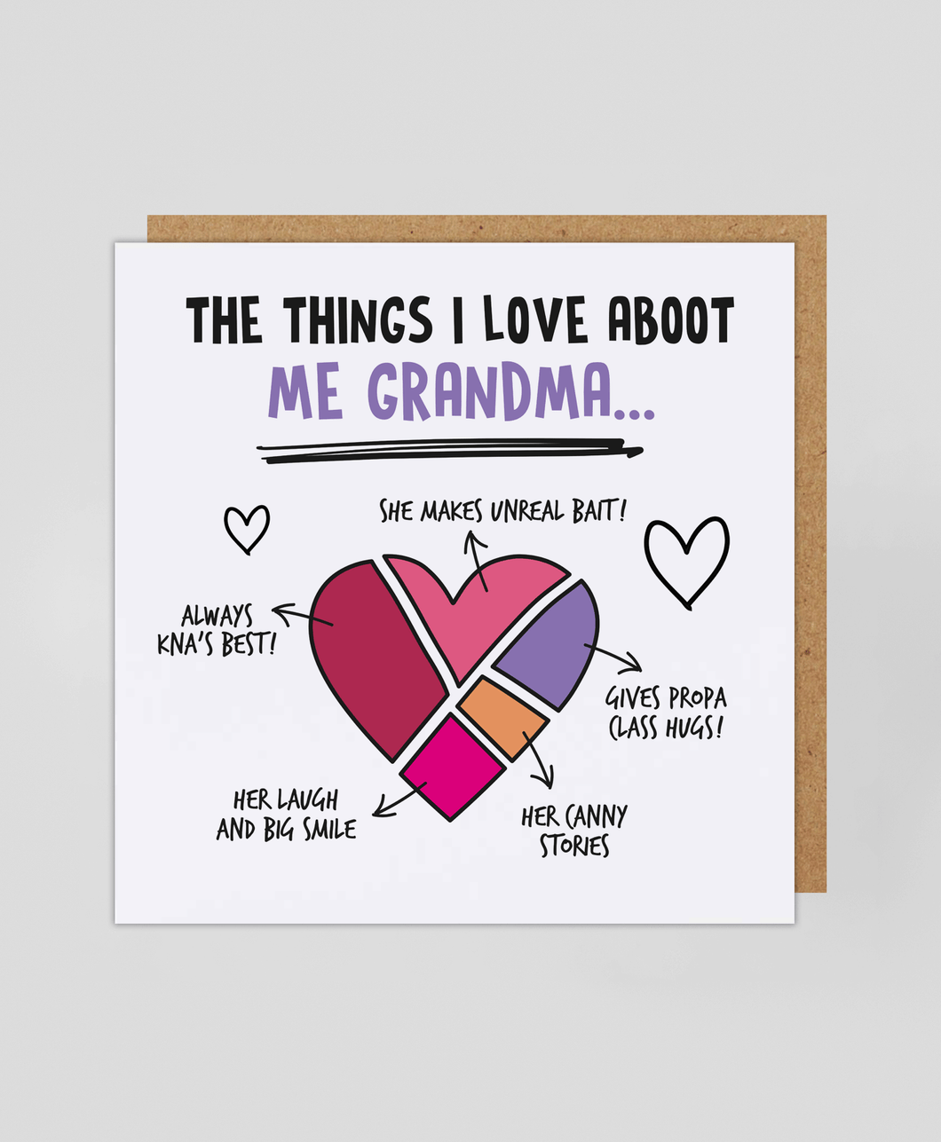 Aboot Me Grandma - Greetings Card