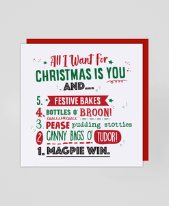 All I Want For Christmas - Greetings Card
