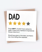 Load image into Gallery viewer, Dad Five Stars - Greetings Card