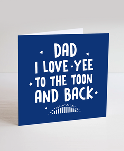 Dad Toon & Back - Greetings Card