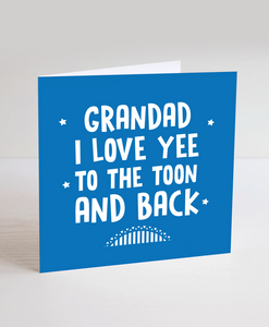 Grandad Toon & Back - Greetings Card