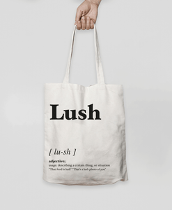 Lush canvas bag sale
