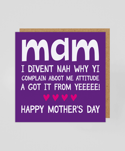Mam Attitude - Greetings Card