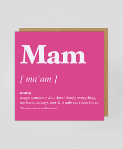 Mam Geordie Dialect - Greetings Card