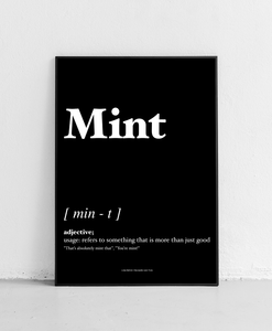 Mint - Geordie Dictionary Print