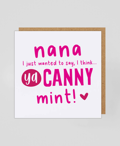 Nana Canny Mint - Greetings Card