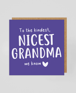 Nicest Grandma - Greetings Card
