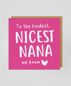 Nicest Nana - Greetings Card