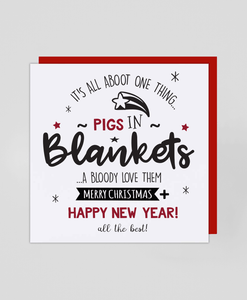 Pigs In Blankets - Christmas Card
