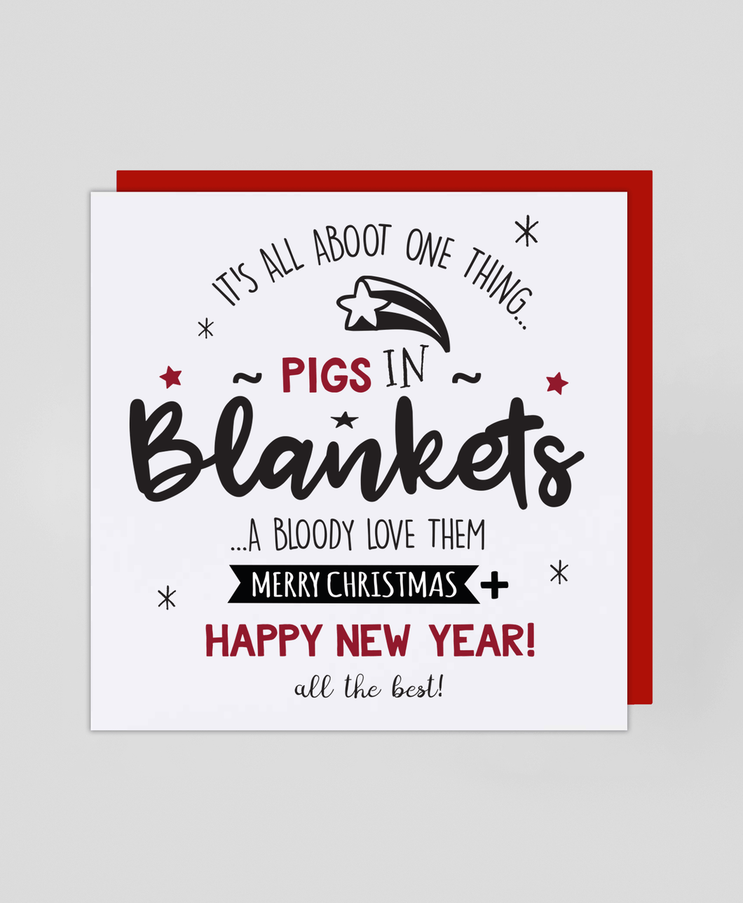 Pigs In Blankets - Christmas Card