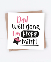 Load image into Gallery viewer, Dad Propa Mint (PINK) - Greetings Card