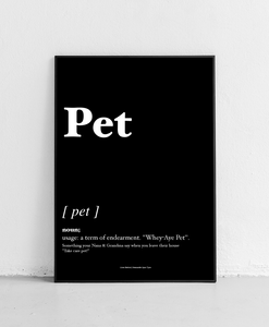 Pet - Geordie Dictionary Print