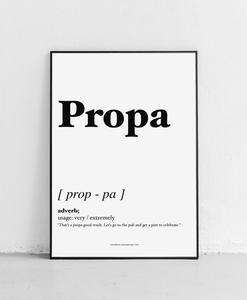 Propa - Geordie Dictionary Print
