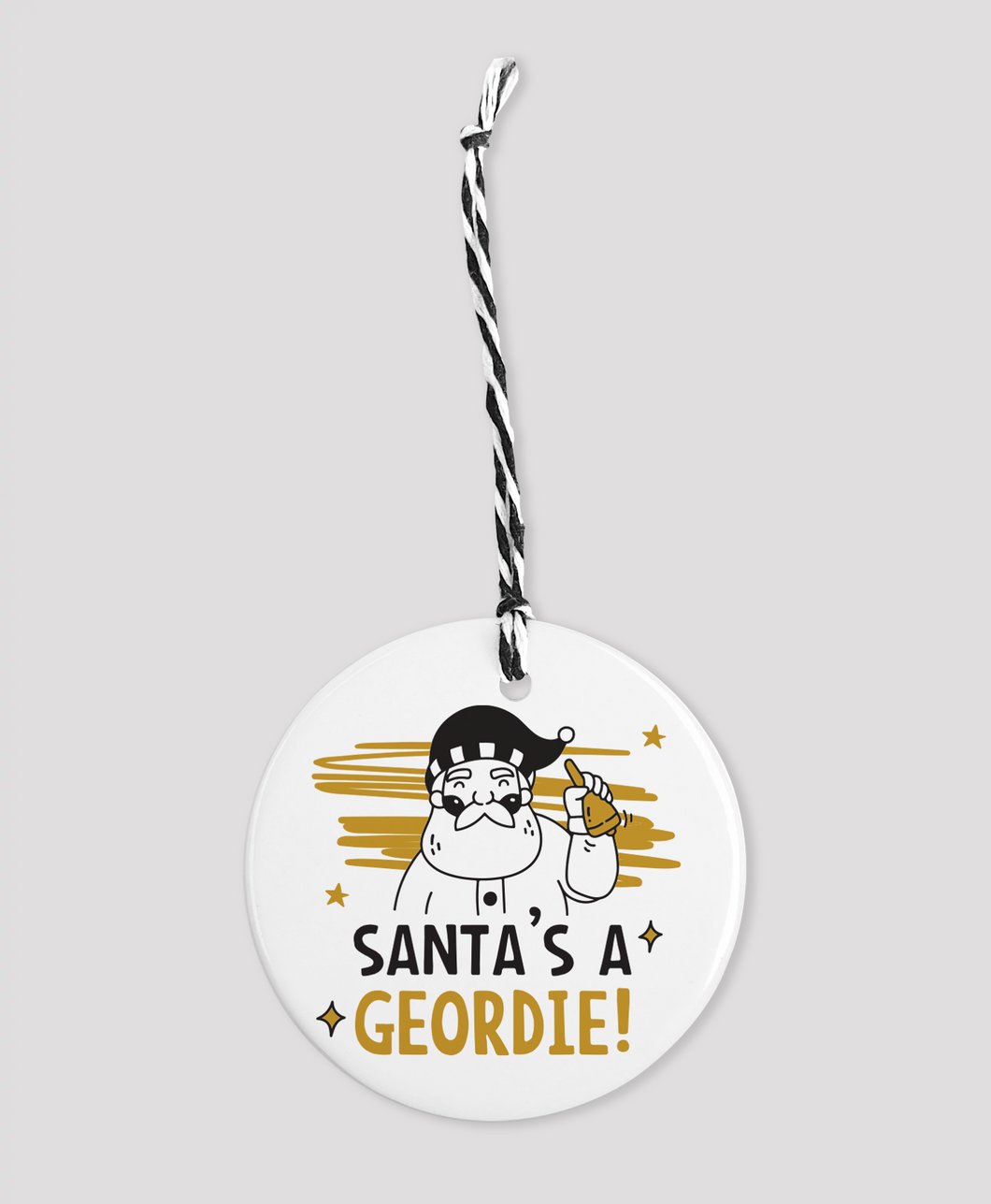 Santa's a Geordie! - Bauble