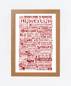 40 Things Home To Sunderland - Poster Print