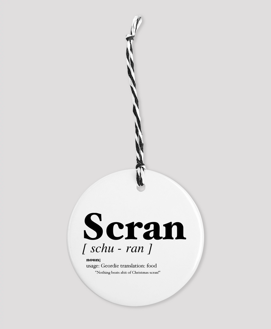 Scran - Geordie Dialect Bauble