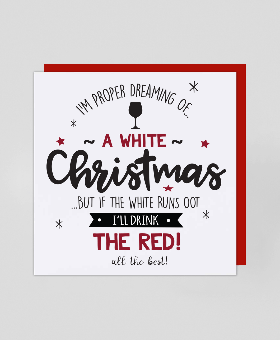 White Wine - Christmas Card